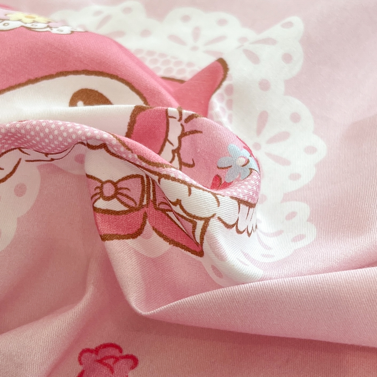 91家纺网 家纺一手货源 找家纺 孩子王家纺 2026新款卡通全棉纯棉正版授权小版三丽鸥系列单床笠床笠单件单品床笠（含防伪码） 晚安美乐蒂