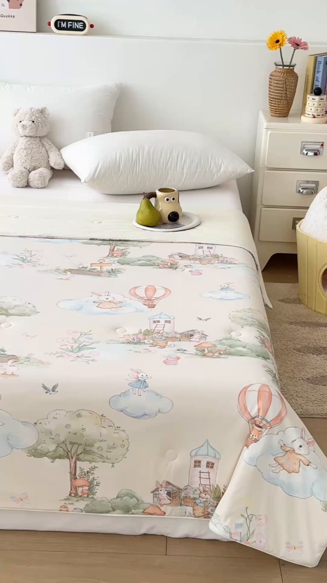 91家纺网 家纺一手货源 找家纺 朵希曼 2026春夏新款卡通锦氨凉感夏被夏凉被空调被 空中城堡