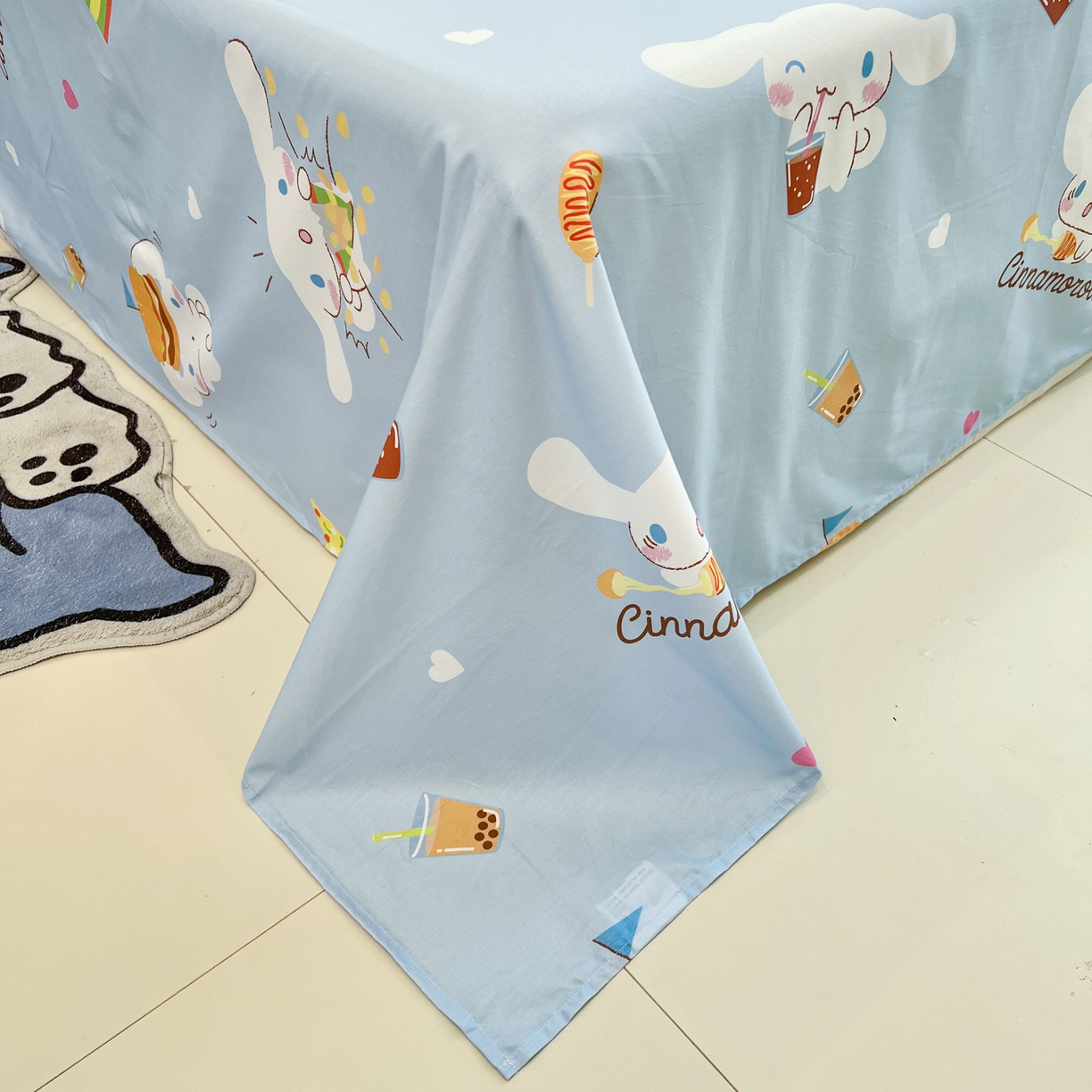 91家纺网 家纺一手货源 找家纺 孩子王家纺 2026新款卡通全棉纯棉正版授权小版三丽鸥系列单床笠床笠单件单品床笠（含防伪码） 汉堡大耳狗