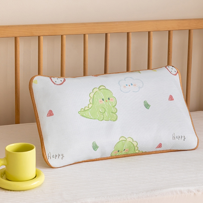 嗨生活 2026新款跑量款 600D冰丝枕套 儿童枕套 幼儿园枕套 假日恐龙