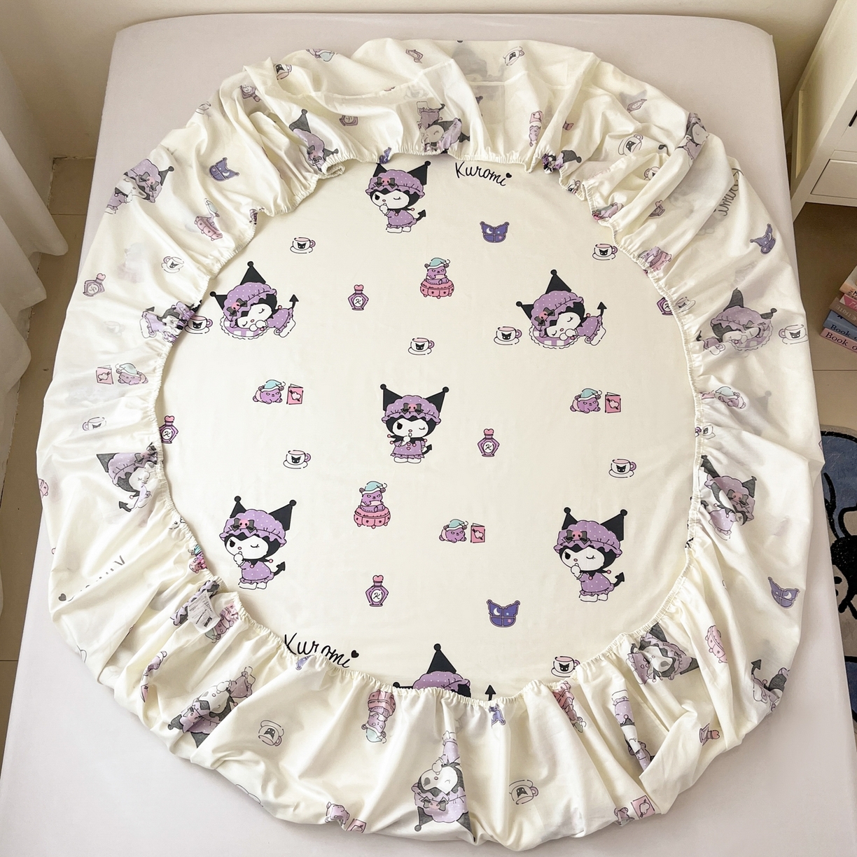 91家纺网 家纺一手货源 找家纺 （总）孩子王家纺 2026新款卡通全棉纯棉正版授权小版三丽鸥系列单床笠床笠单件单品床笠（含防伪码）