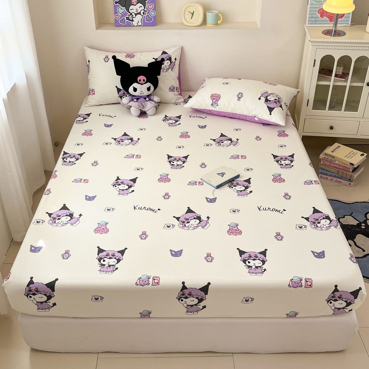 91家纺网 家纺一手货源 找家纺 （总）孩子王家纺 2026新款卡通全棉纯棉正版授权小版三丽鸥系列单床笠床笠单件单品床笠（含防伪码）