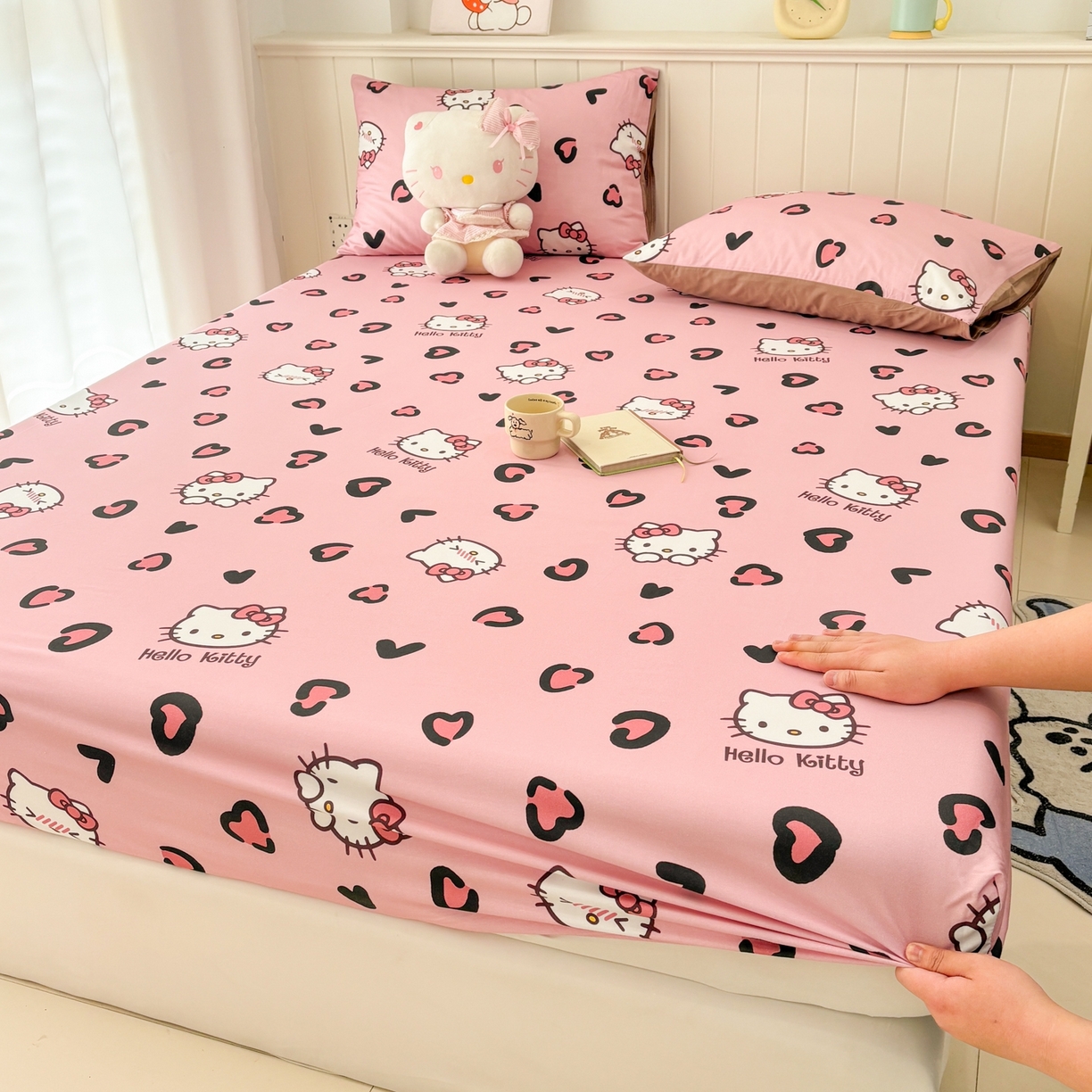 91家纺网 家纺一手货源 找家纺 （总）孩子王家纺 2026新款卡通全棉纯棉正版授权小版三丽鸥系列单床笠床笠单件单品床笠（含防伪码）