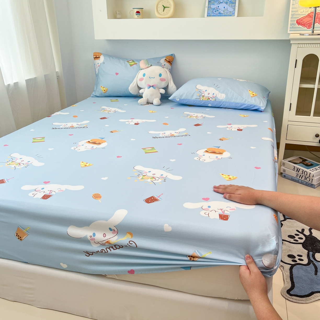 91家纺网 家纺一手货源 找家纺 （总）孩子王家纺 2026新款卡通全棉纯棉正版授权小版三丽鸥系列单床笠床笠单件单品床笠（含防伪码）