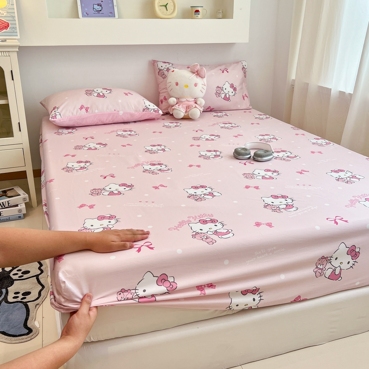 91家纺网 家纺一手货源 找家纺 （总）孩子王家纺 2026新款卡通全棉纯棉正版授权小版三丽鸥系列单床笠床笠单件单品床笠（含防伪码）