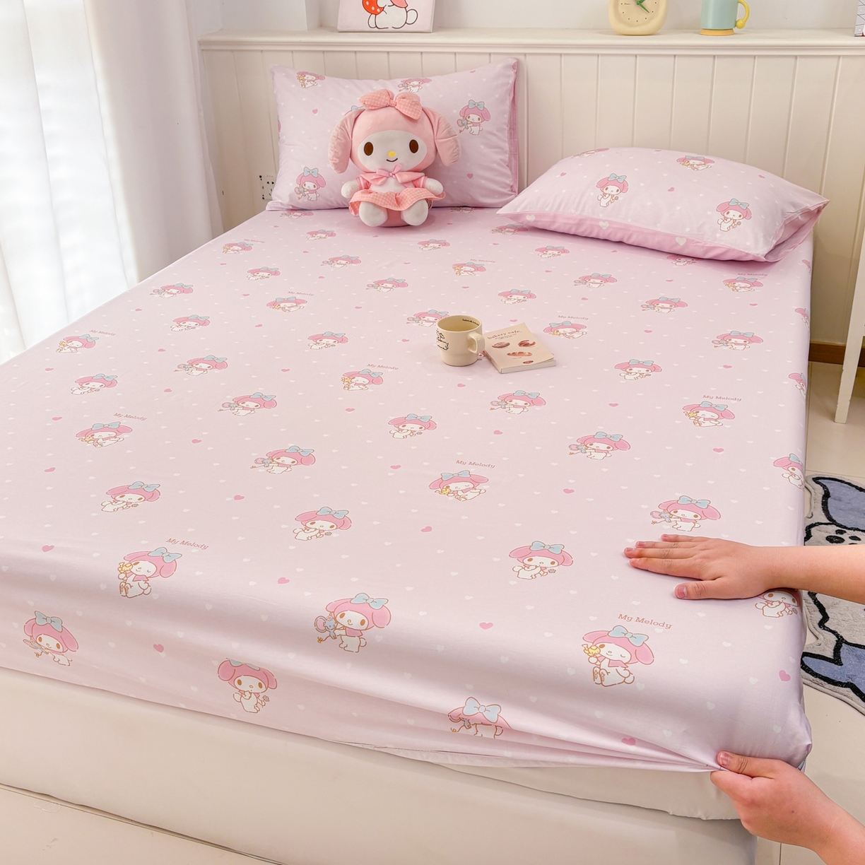 孩子王家纺 2026新款卡通全棉纯棉正版授权小版三丽鸥系列单床笠床笠单件单品床笠（含防伪码） 真爱美乐蒂