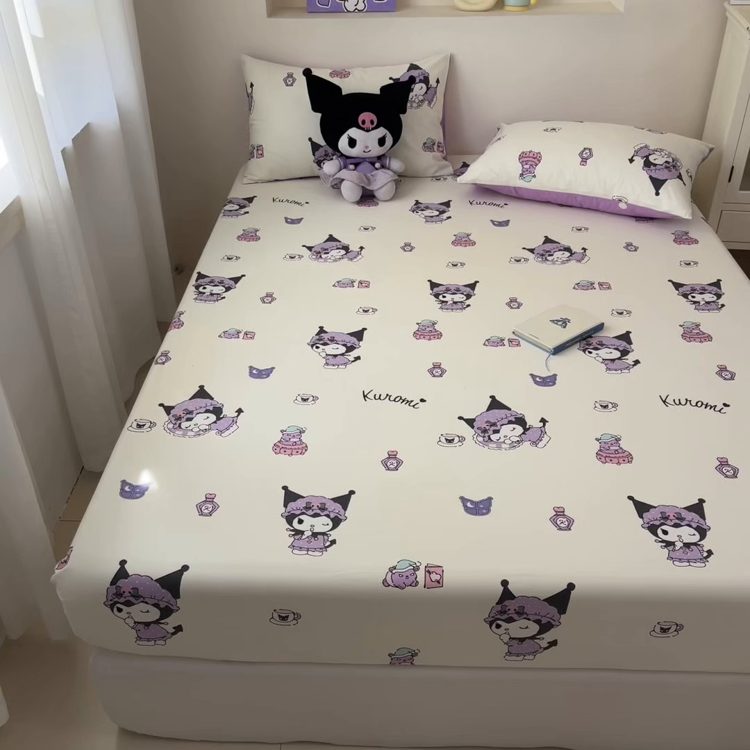 91家纺网 家纺一手货源 找家纺 （总）孩子王家纺 2026新款卡通全棉纯棉正版授权小版三丽鸥系列单床笠床笠单件单品床笠（含防伪码）