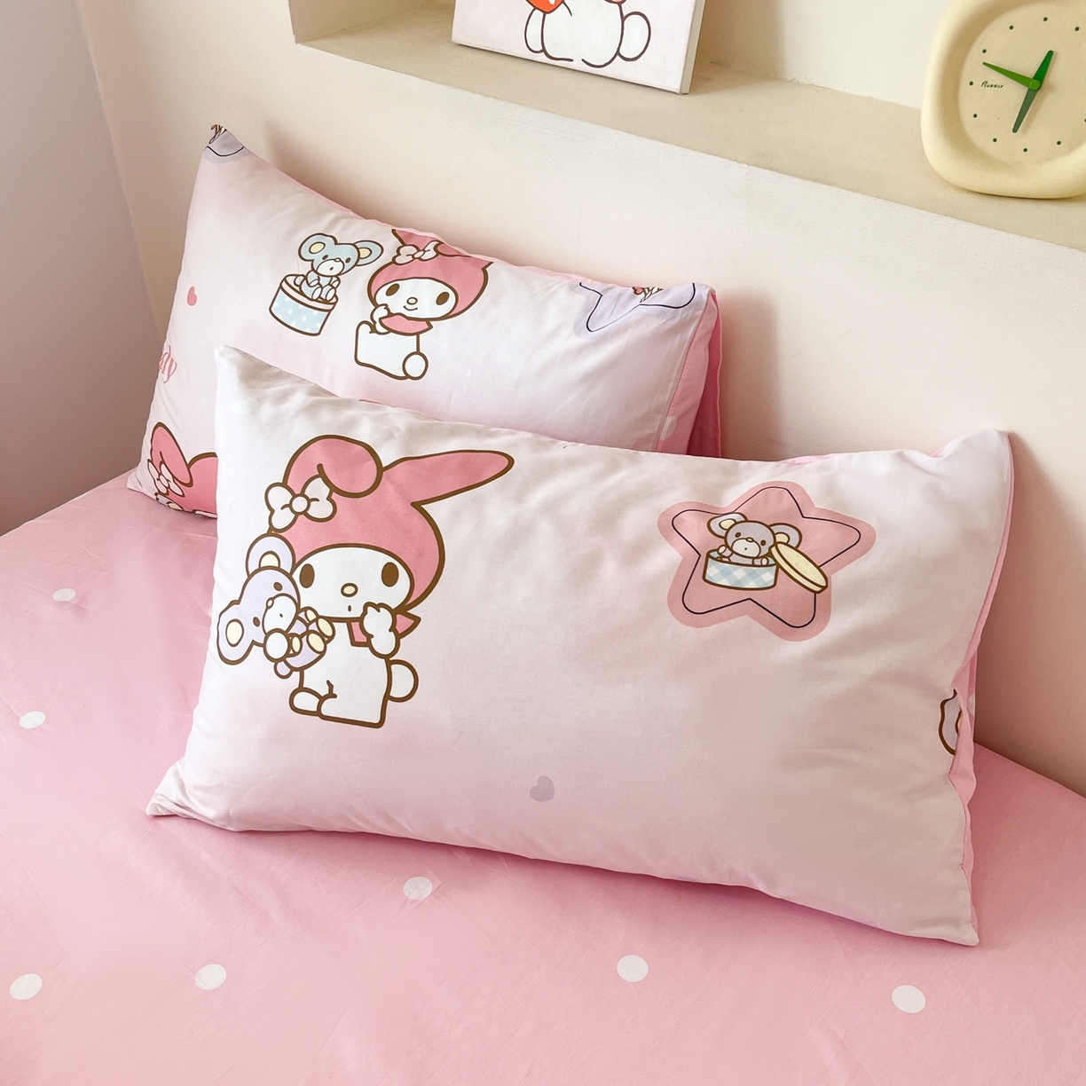 91家纺网 家纺一手货源 找家纺 （总）孩子王家纺 2026新款卡通全棉纯棉正版授权小版三丽鸥系列单枕套枕套单件单品枕套（含防伪码）