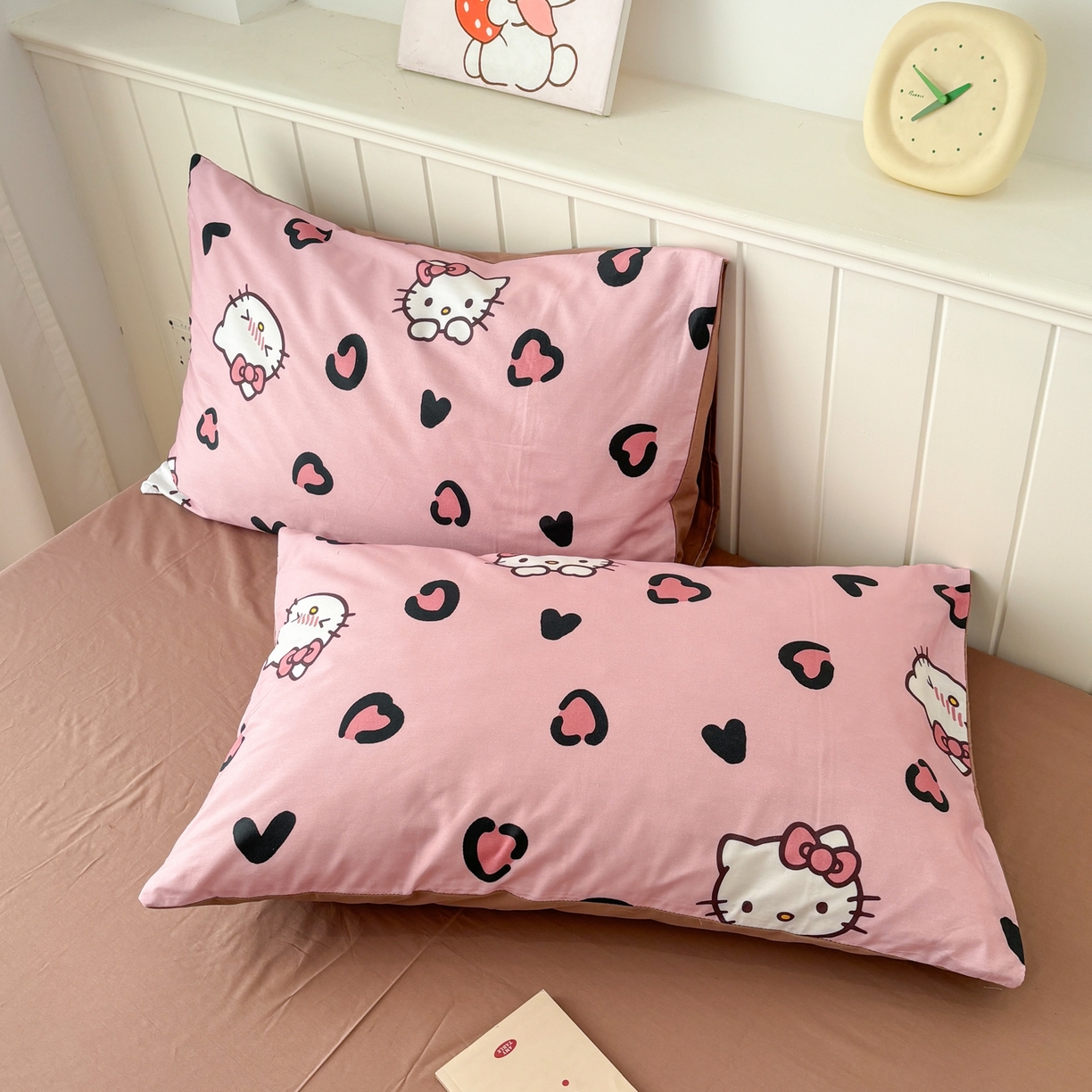 孩子王家纺 2026新款卡通全棉纯棉正版授权小版三丽鸥系列单枕套枕套单件单品枕套（含防伪码） 粉豹kt甜心