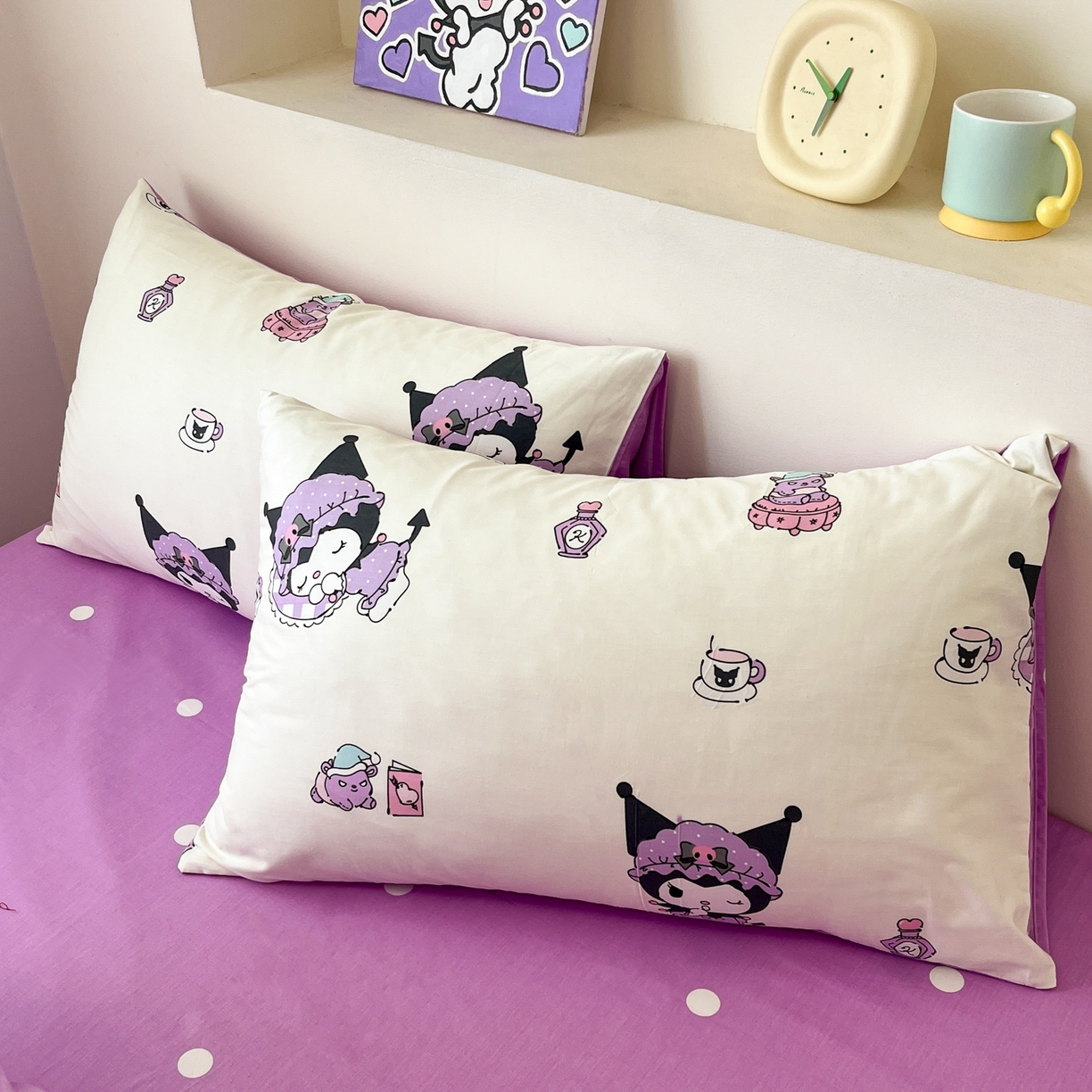 孩子王家纺 2026新款卡通全棉纯棉正版授权小版三丽鸥系列单枕套枕套单件单品枕套（含防伪码） 布丁库洛米