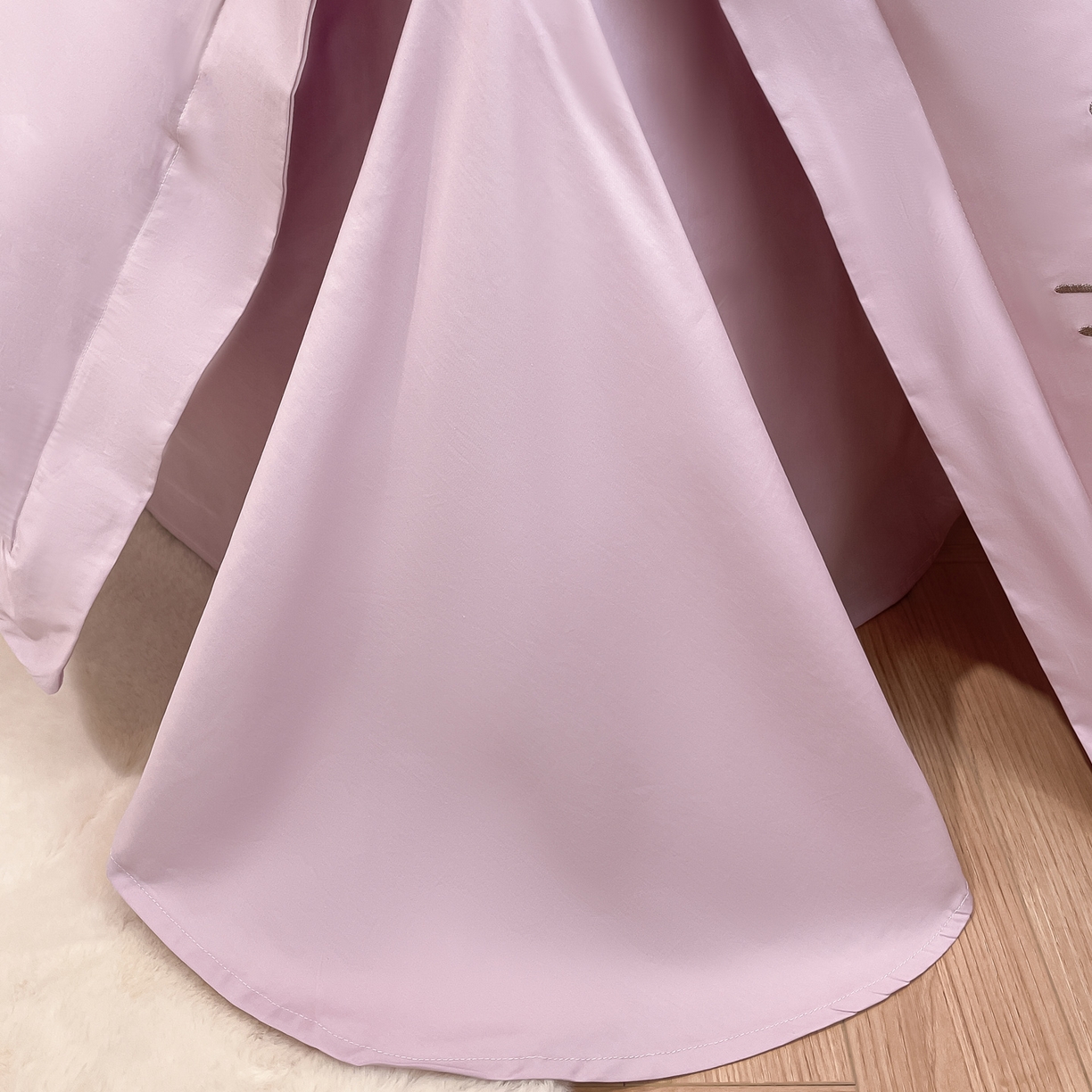 91家纺网 家纺一手货源 找家纺 博纳家纺 2026春夏新款13372全棉纯棉绣花四件套-奈雪 奈雪-香芋紫