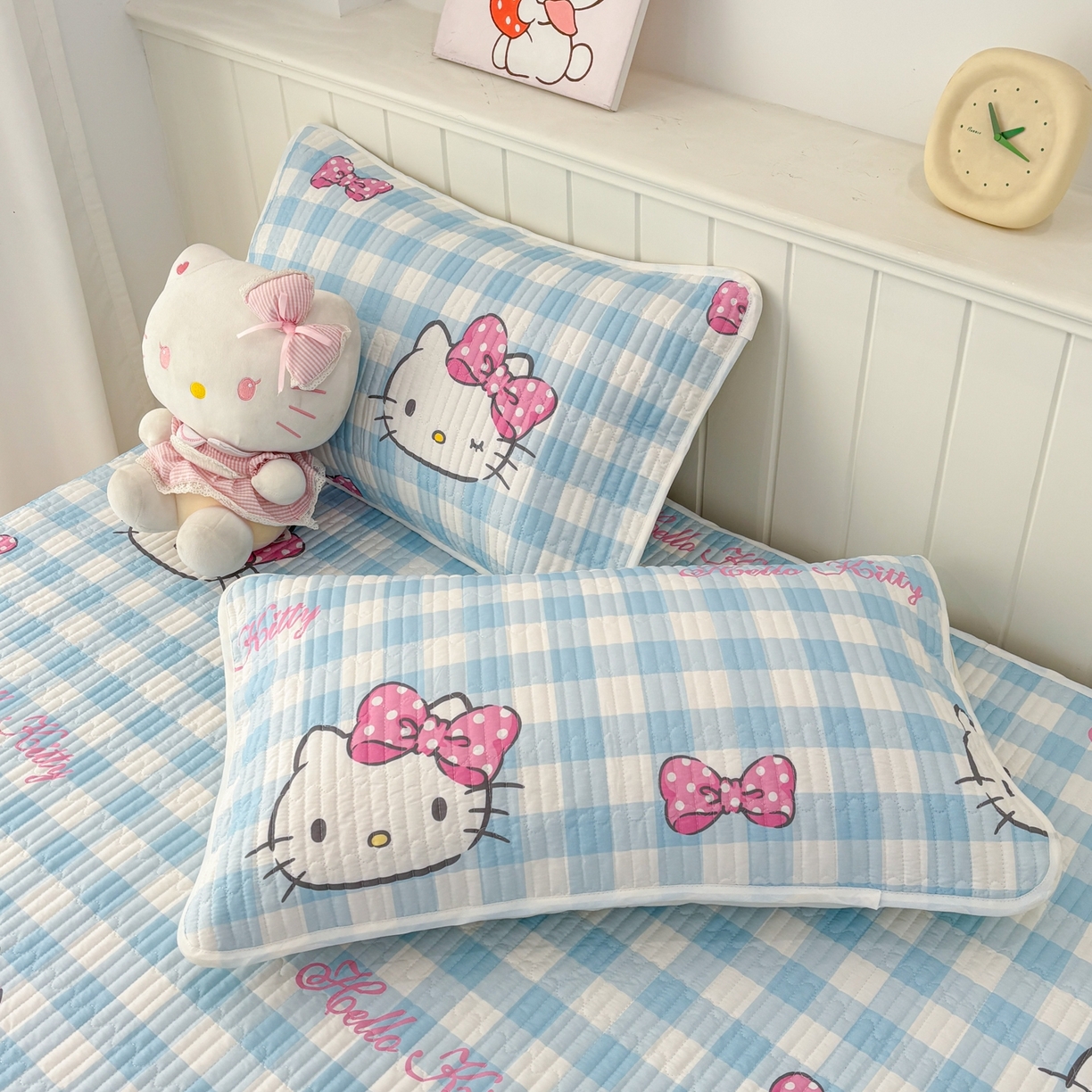 91家纺网 家纺一手货源 找家纺 孩子王家纺 2026新款Sanrio三丽鸥正版授权全棉纯棉夹棉多功能床垫-床盖（含防伪码） 甜美kt
