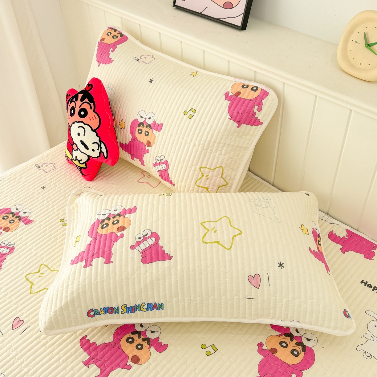 91家纺网 家纺一手货源 找家纺 孩子王家纺 2026新款Sanrio三丽鸥正版授权全棉纯棉夹棉多功能床垫-床盖（含防伪码） 童趣小新