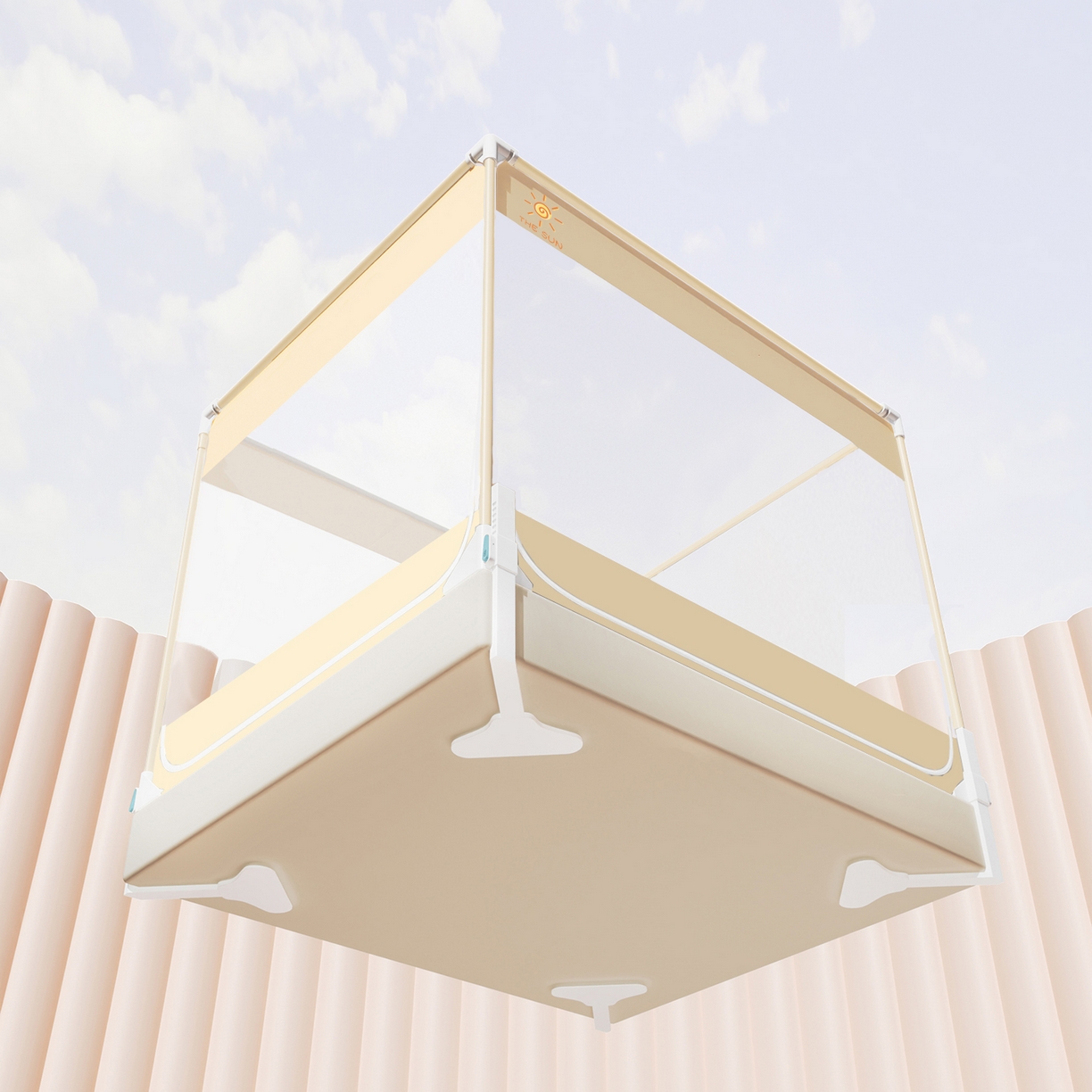 91家纺网 家纺一手货源 找家纺 初心家纺 2026新款坐床外穿杆全底防摔蚊帐 米-向阳