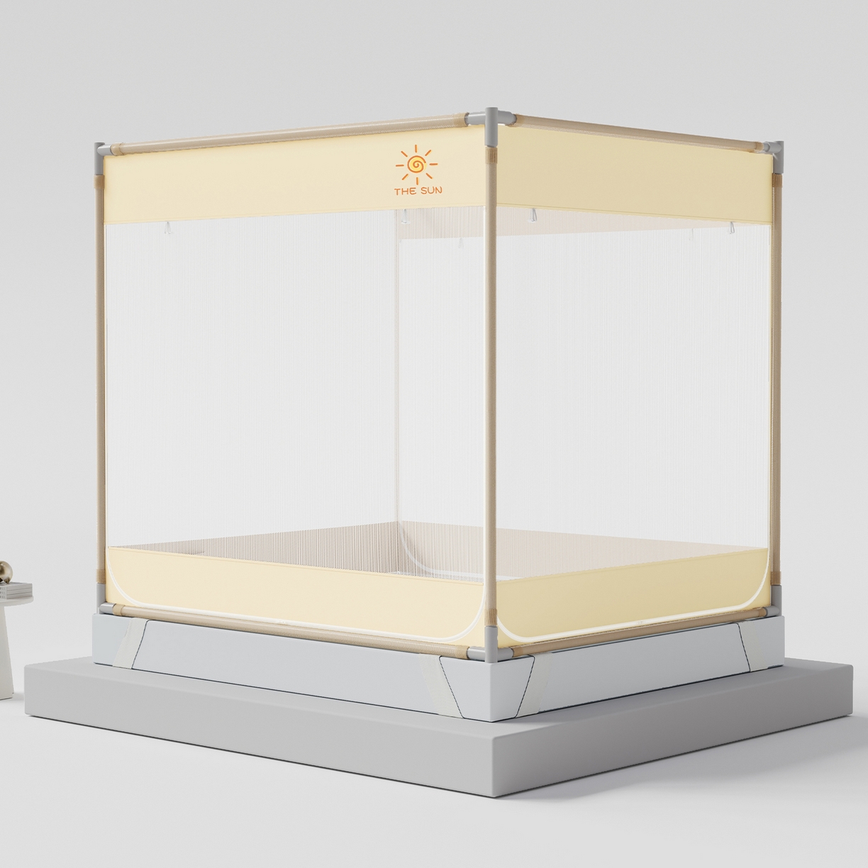 91家纺网 家纺一手货源 找家纺 初心家纺 2026新款坐床外穿杆全底防摔蚊帐 米-向阳