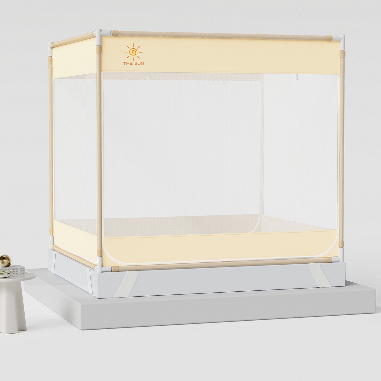 91家纺网 家纺一手货源 找家纺 初心家纺 2026新款坐床外穿杆全底防摔蚊帐 米-向阳