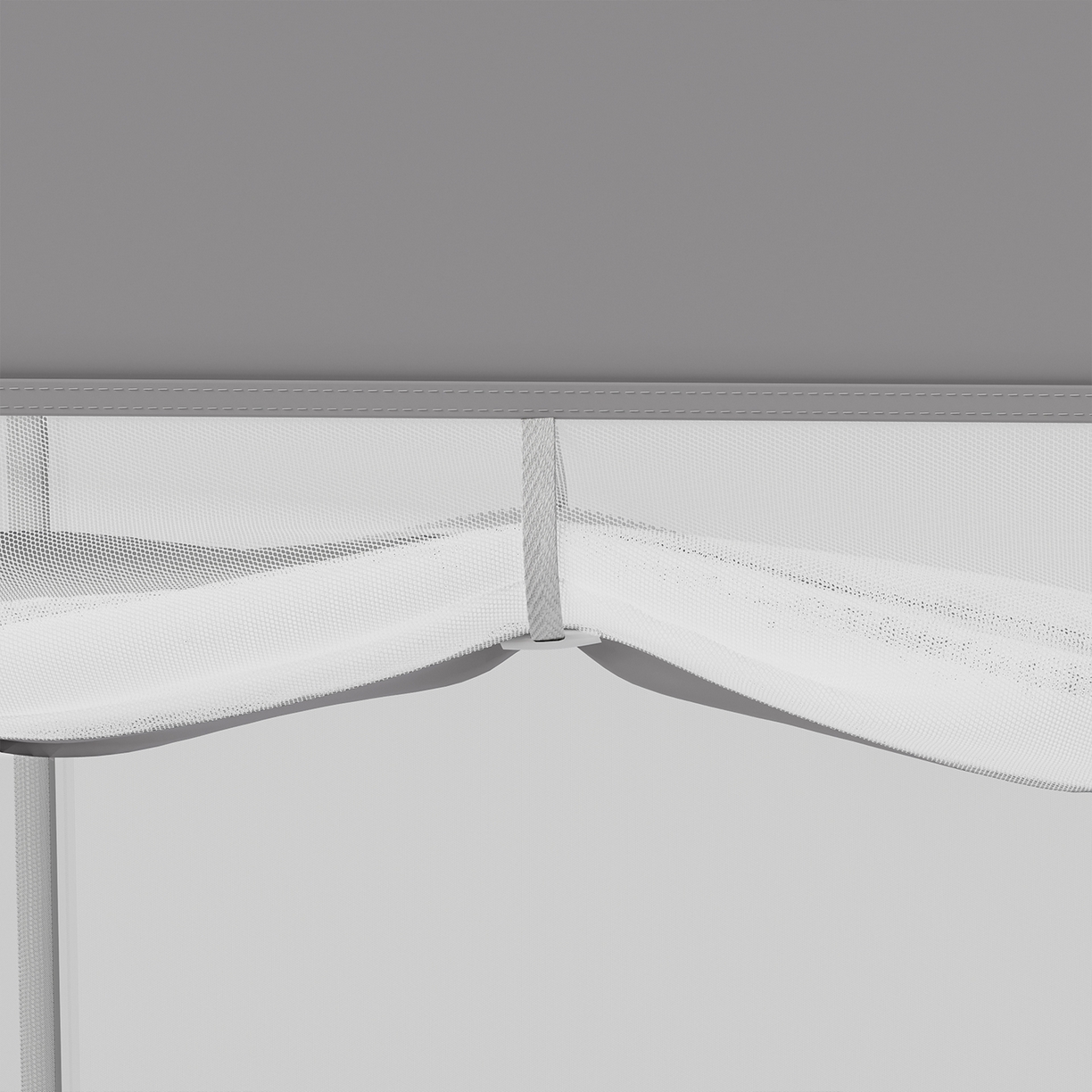 91家纺网 家纺一手货源 找家纺 初心家纺 2026新款坐床外穿杆全底防摔蚊帐 灰-幸运草