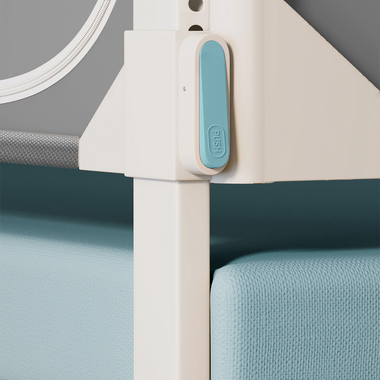 91家纺网 家纺一手货源 找家纺 初心家纺 2026新款坐床外穿杆全底防摔蚊帐 灰-字母