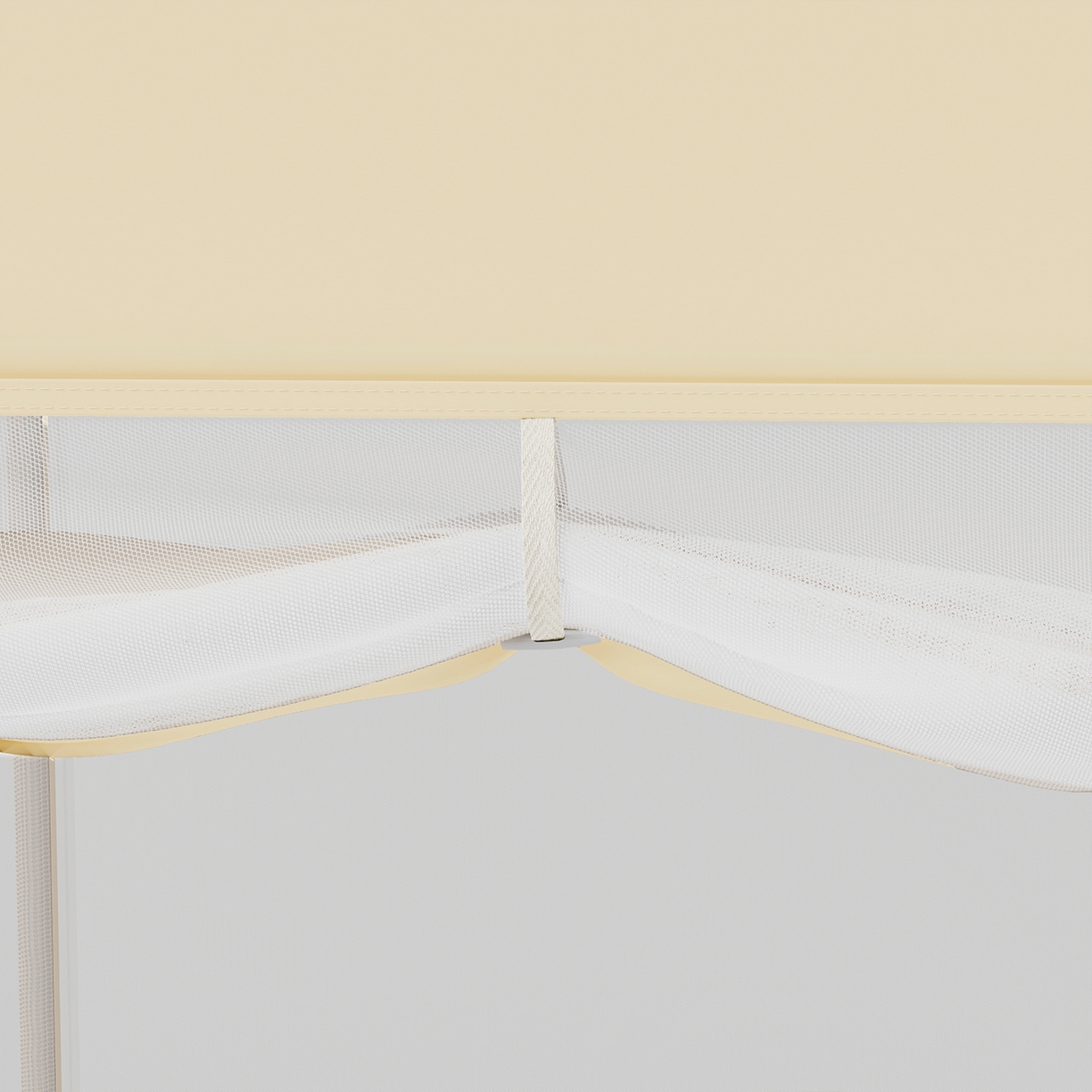 91家纺网 家纺一手货源 找家纺 初心家纺 2026新款坐床外穿杆全底防摔蚊帐 米-字母