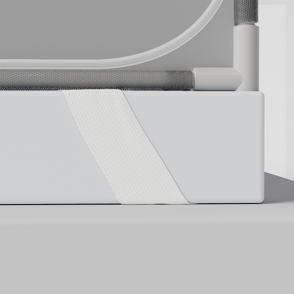 91家纺网 家纺一手货源 找家纺 初心家纺 2026新款坐床外穿杆全底防摔蚊帐 灰-幸运草