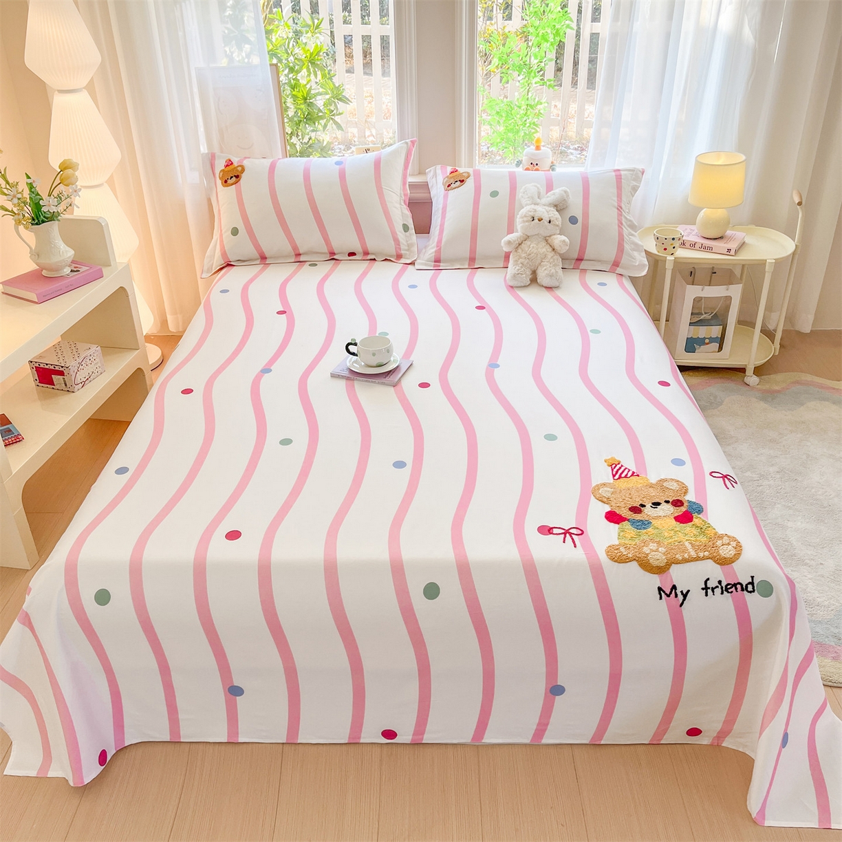 91家纺网 家纺一手货源 找家纺 （总）笙意家纺 2026新款50S全棉纯棉毛巾绣单品床单床单单件