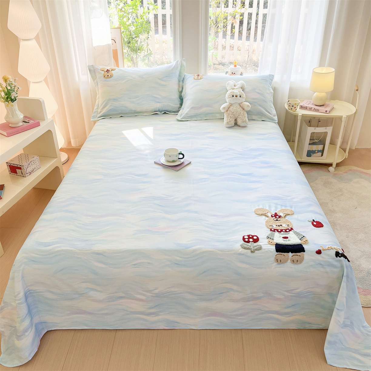 91家纺网 家纺一手货源 找家纺 （总）笙意家纺 2026新款50S全棉纯棉毛巾绣单品床单床单单件