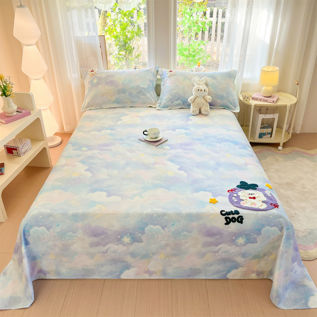 91家纺网 家纺一手货源 找家纺 （总）笙意家纺 2026新款50S全棉纯棉毛巾绣单品床单床单单件