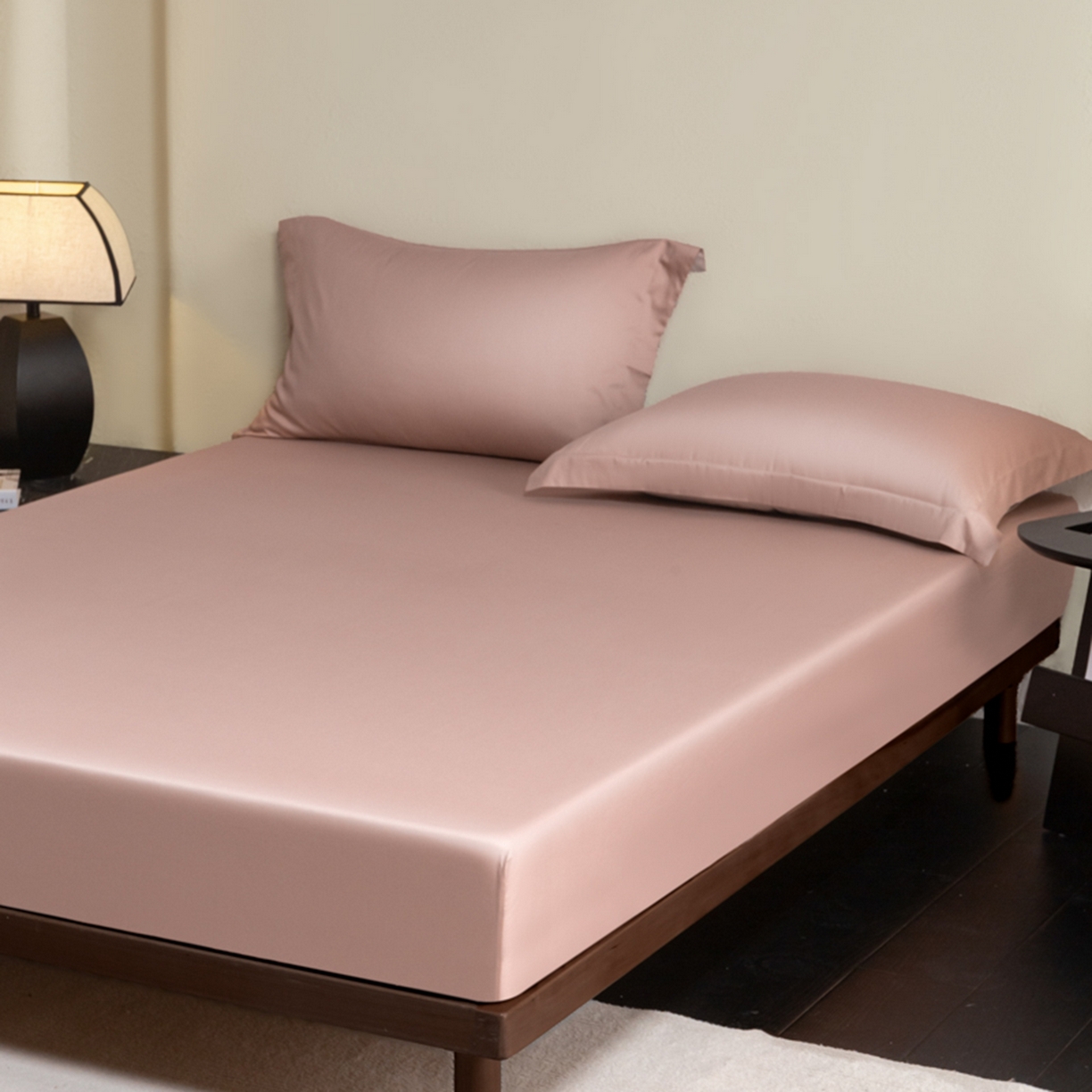 91家纺网 家纺一手货源 找家纺 （总）秀色家纺 2026新款高端Pro+全棉纯棉床笠三件套纯棉床垫保护套简约纯色床套防尘罩单件