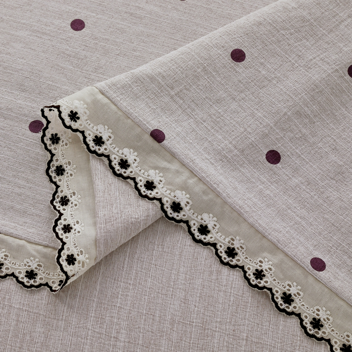 91家纺网 家纺一手货源 找家纺 （总）恋之语 2026新款全棉花边色织水洗棉花边四件套