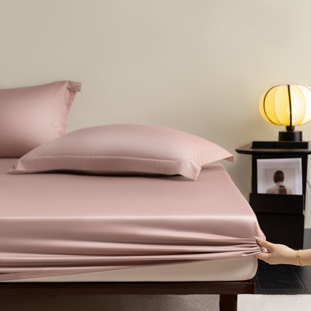 91家纺网 家纺一手货源 找家纺 （总）秀色家纺 2026新款高端Pro+全棉纯棉床笠三件套纯棉床垫保护套简约纯色床套防尘罩单件