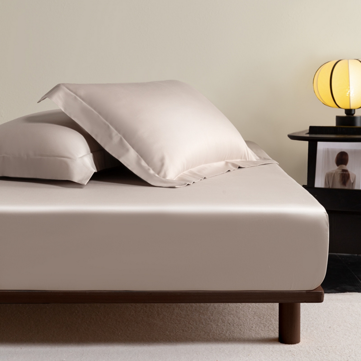 91家纺网 家纺一手货源 找家纺 （总）秀色家纺 2026新款高端Pro+全棉纯棉床笠三件套纯棉床垫保护套简约纯色床套防尘罩单件