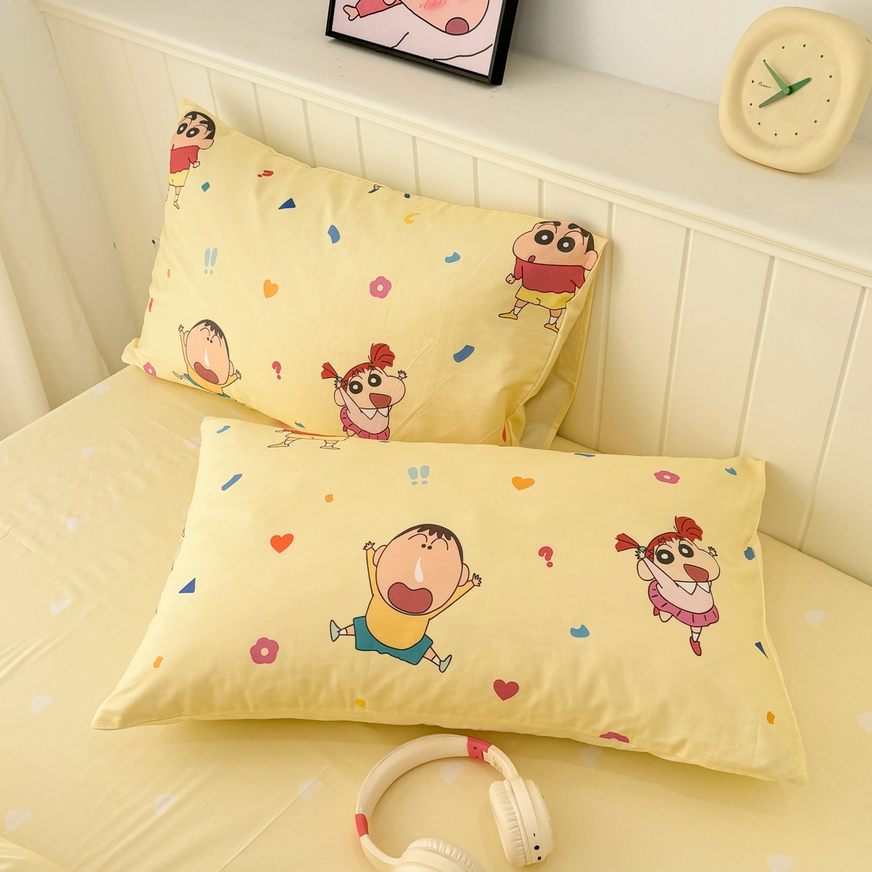 91家纺网 家纺一手货源 找家纺 （总）孩子王家纺 2026新款卡通全棉纯棉正版授权小版蜡笔小新系列四件套-含防伪码