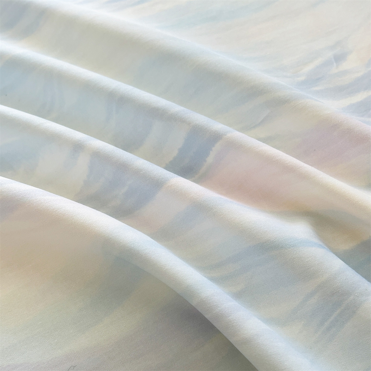 91家纺网 家纺一手货源 找家纺 笙意家纺 2026新款50S全棉纯棉毛巾绣单品床单床单单件 雾蓝小兔