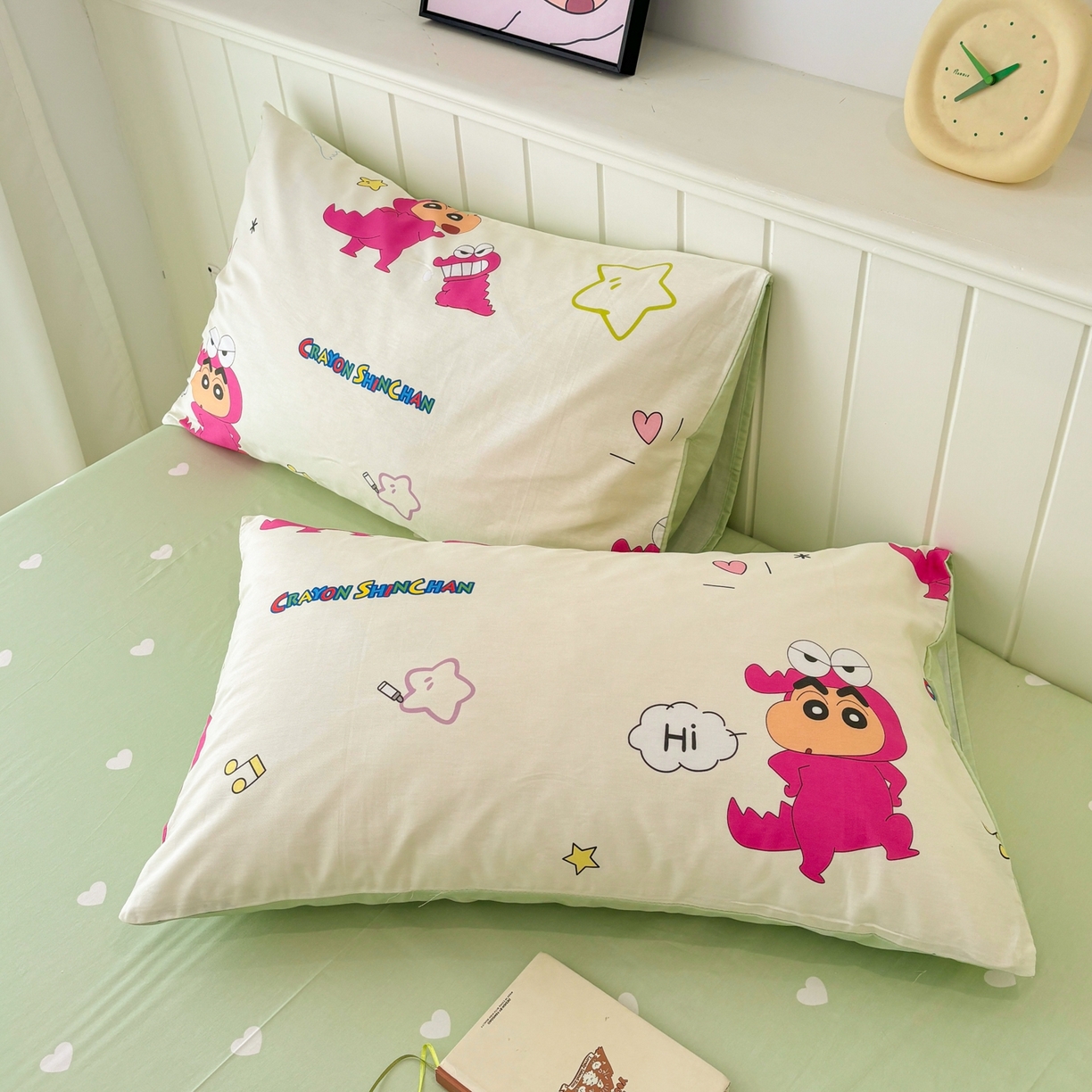 91家纺网 家纺一手货源 找家纺 孩子王家纺 2026新款卡通全棉纯棉正版授权小版蜡笔小新系列四件套-含防伪码 童趣小新