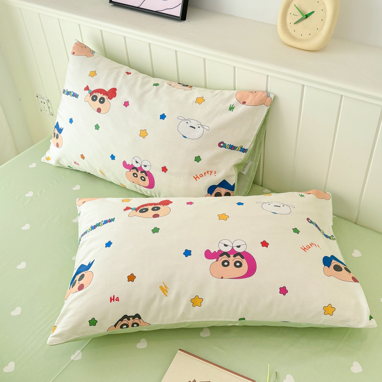 91家纺网 家纺一手货源 找家纺 孩子王家纺 2026新款卡通全棉纯棉正版授权小版蜡笔小新系列四件套-含防伪码 天真小新