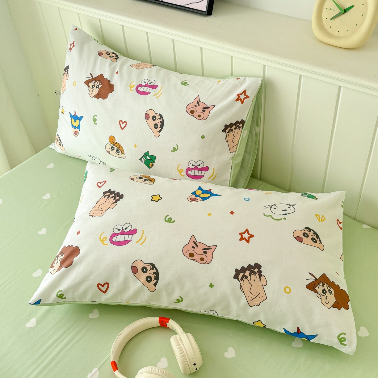 91家纺网 家纺一手货源 找家纺 孩子王家纺 2026新款卡通全棉纯棉正版授权小版蜡笔小新系列四件套-含防伪码 温馨小新