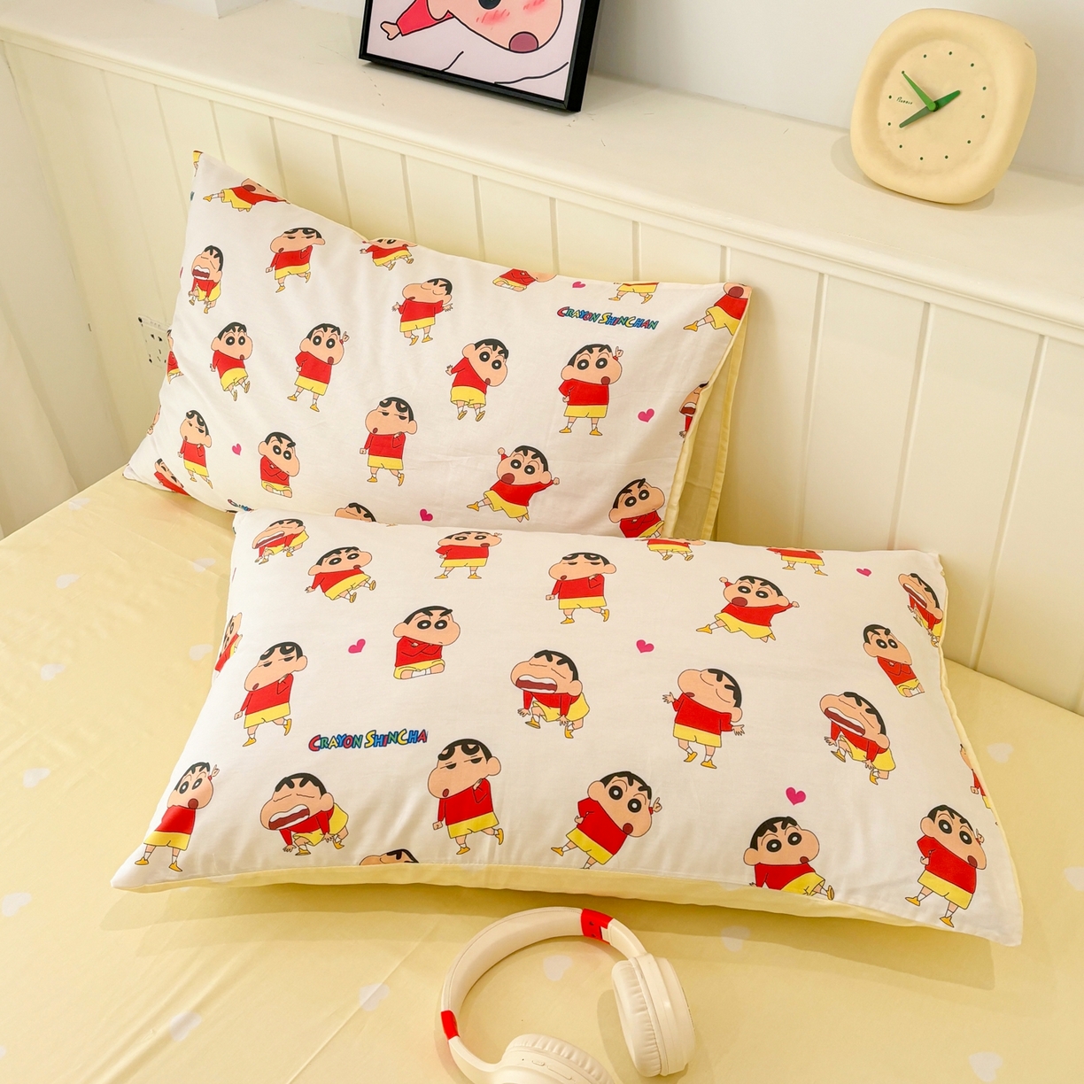 91家纺网 家纺一手货源 找家纺 孩子王家纺 2026新款卡通全棉纯棉正版授权小版蜡笔小新系列四件套-含防伪码 无厘头小新