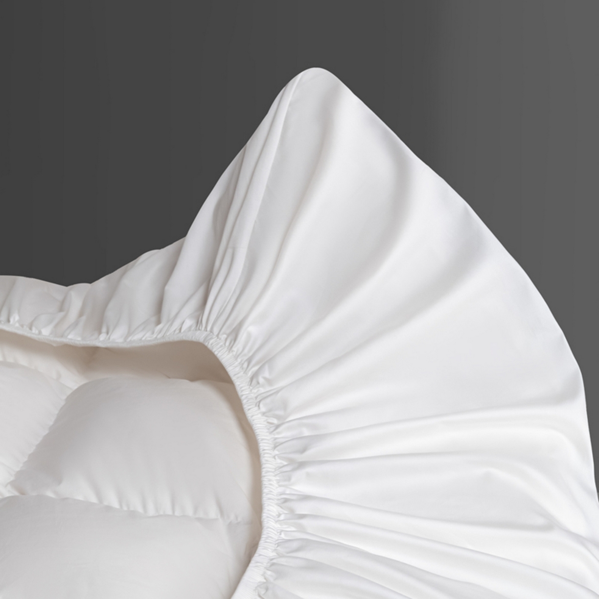 91家纺网 家纺一手货源 找家纺 秀色家纺 2026新款高端Pro+全棉纯棉床笠三件套纯棉床垫保护套简约纯色床套防尘罩单件 梦易-皓月白