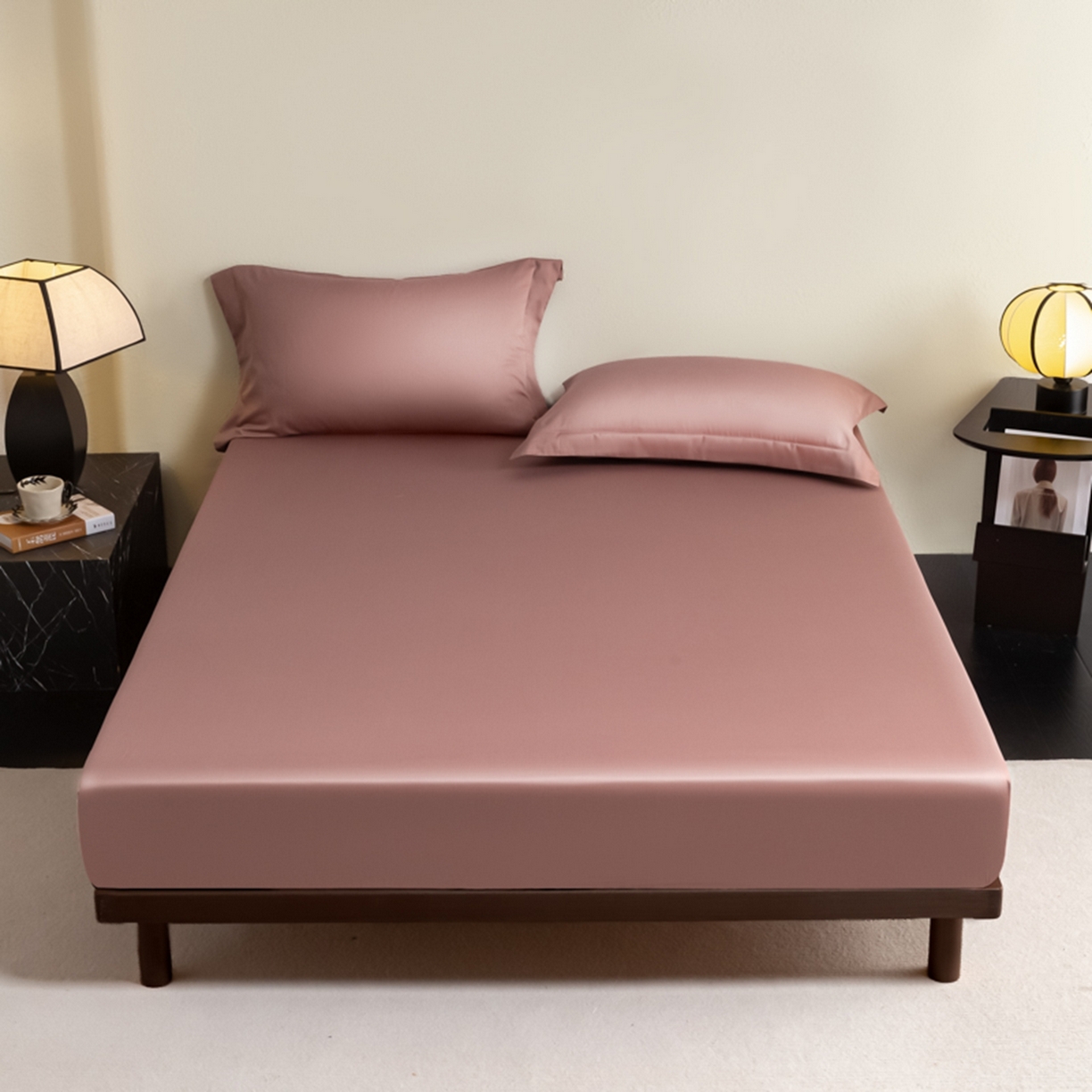 91家纺网 家纺一手货源 找家纺 秀色家纺 2026新款高端Pro+全棉纯棉床笠三件套纯棉床垫保护套简约纯色床套防尘罩单件 梦易-琳蕴储