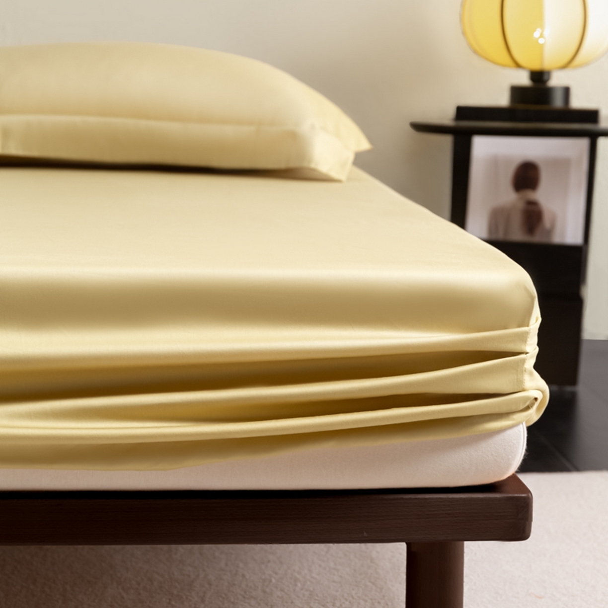 91家纺网 家纺一手货源 找家纺 秀色家纺 2026新款高端Pro+全棉纯棉床笠三件套纯棉床垫保护套简约纯色床套防尘罩单件 梦易-奶茶米