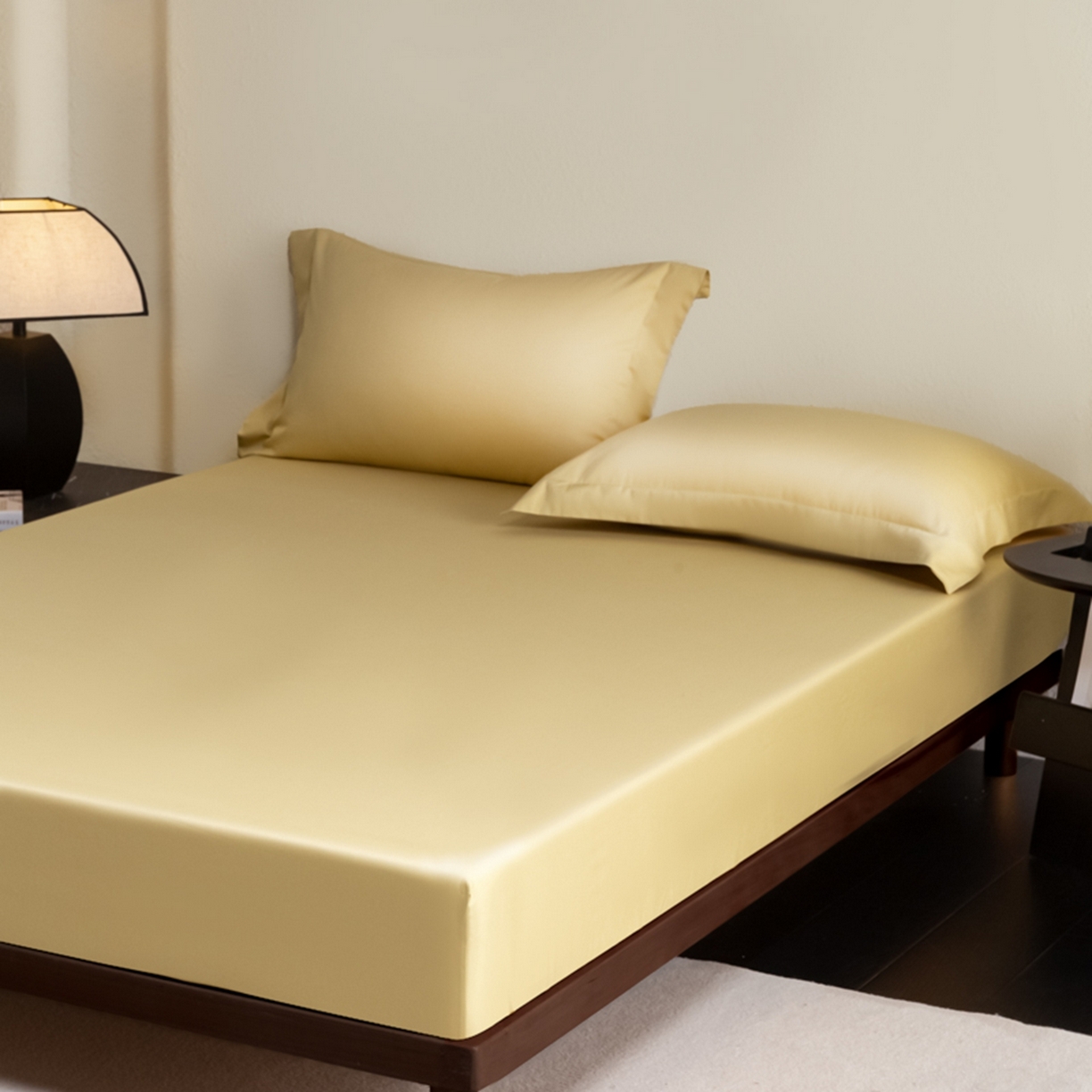 91家纺网 家纺一手货源 找家纺 秀色家纺 2026新款高端Pro+全棉纯棉床笠三件套纯棉床垫保护套简约纯色床套防尘罩单件 梦易-奶茶米