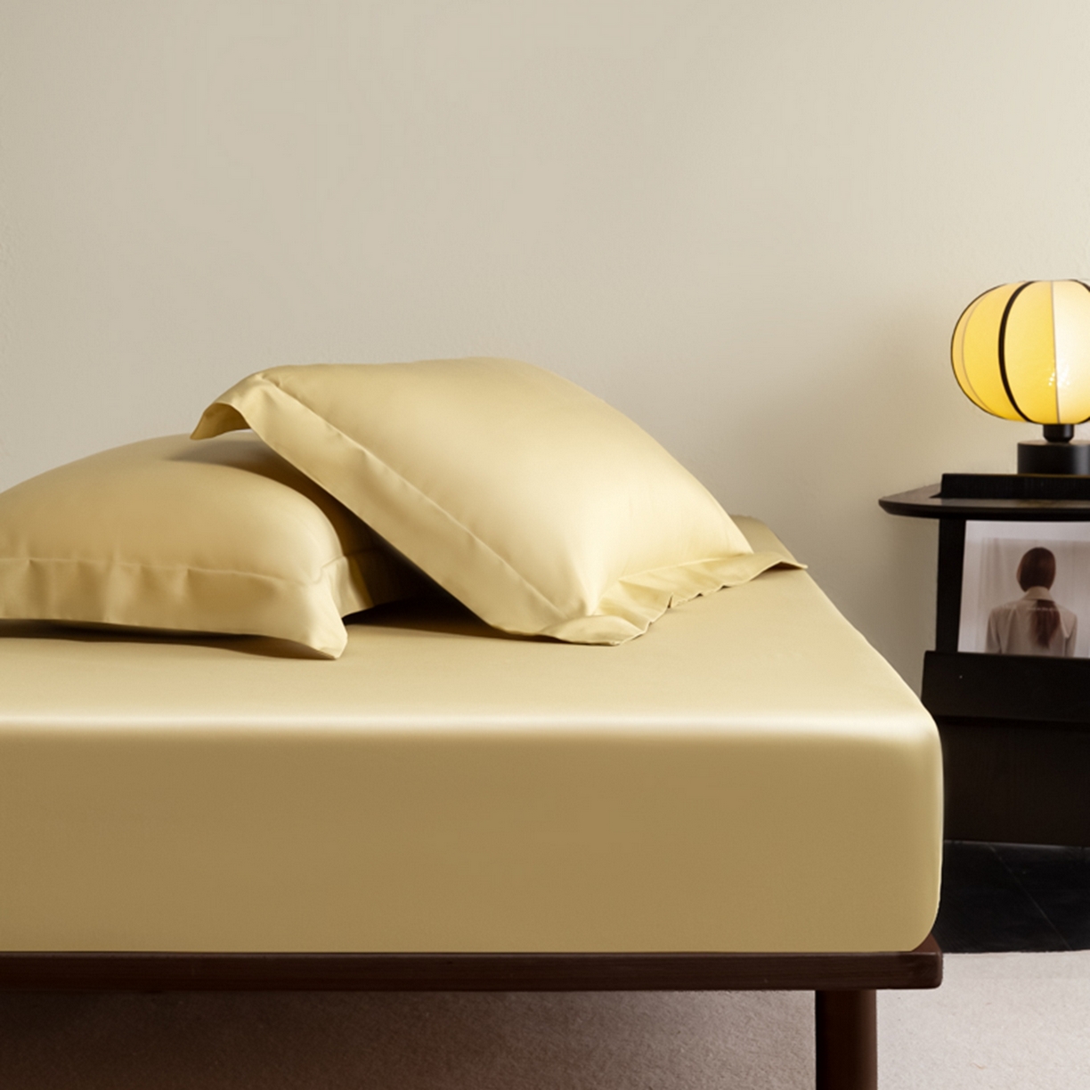 秀色家纺 2026新款高端Pro+全棉纯棉床笠三件套纯棉床垫保护套简约纯色床套防尘罩单件 梦易-奶茶米