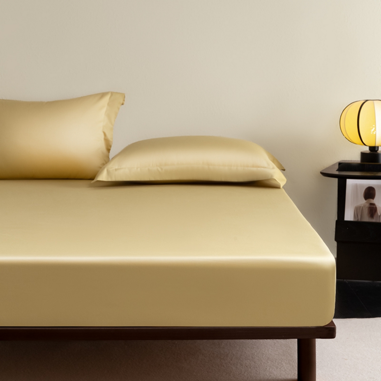 91家纺网 家纺一手货源 找家纺 秀色家纺 2026新款高端Pro+全棉纯棉床笠三件套纯棉床垫保护套简约纯色床套防尘罩单件 梦易-奶茶米