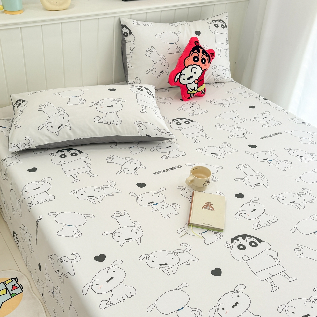 91家纺网 家纺一手货源 找家纺 孩子王家纺 2026新款卡通全棉纯棉正版授权小版蜡笔小新系列单床单床单单件单品床单-含防伪码 快乐小新