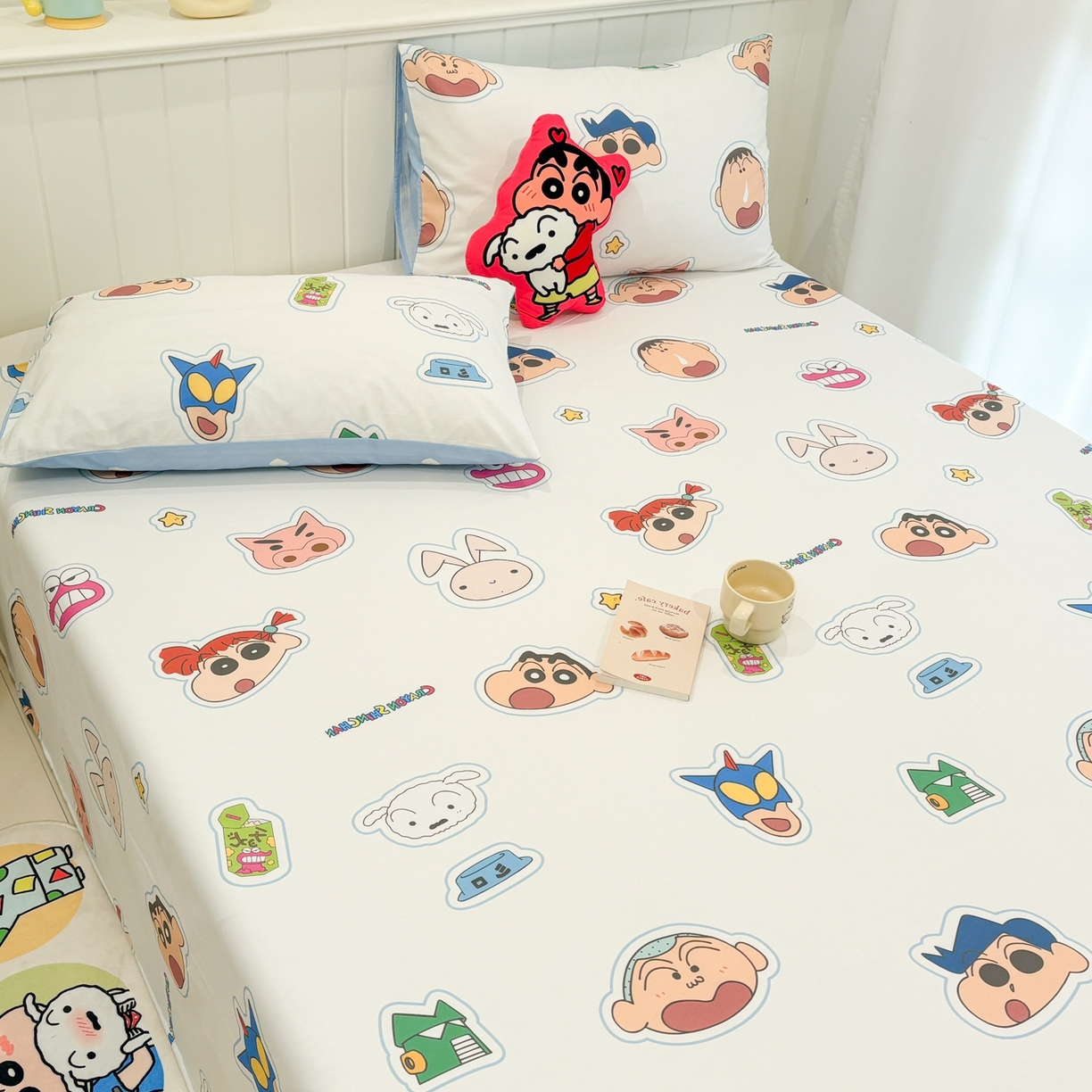 91家纺网 家纺一手货源 找家纺 孩子王家纺 2026新款卡通全棉纯棉正版授权小版蜡笔小新系列单床单床单单件单品床单-含防伪码 欢乐小新