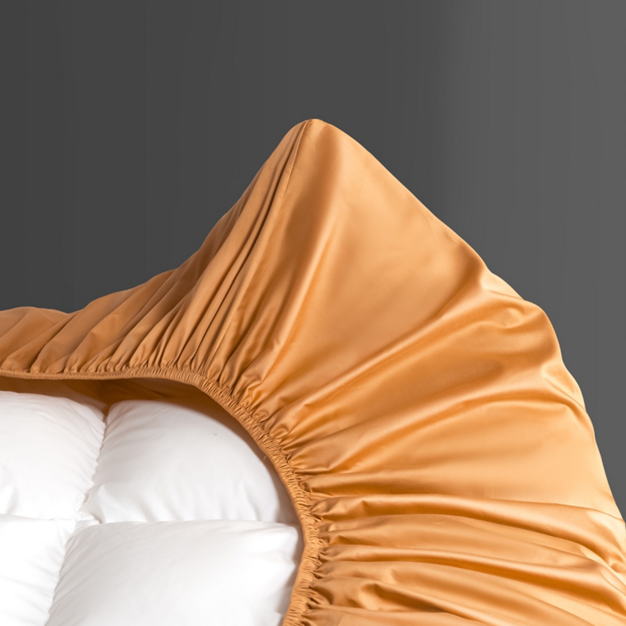 91家纺网 家纺一手货源 找家纺 秀色家纺 2026新款高端Pro+全棉纯棉床笠三件套纯棉床垫保护套简约纯色床套防尘罩单件 梦易-南瓜桔