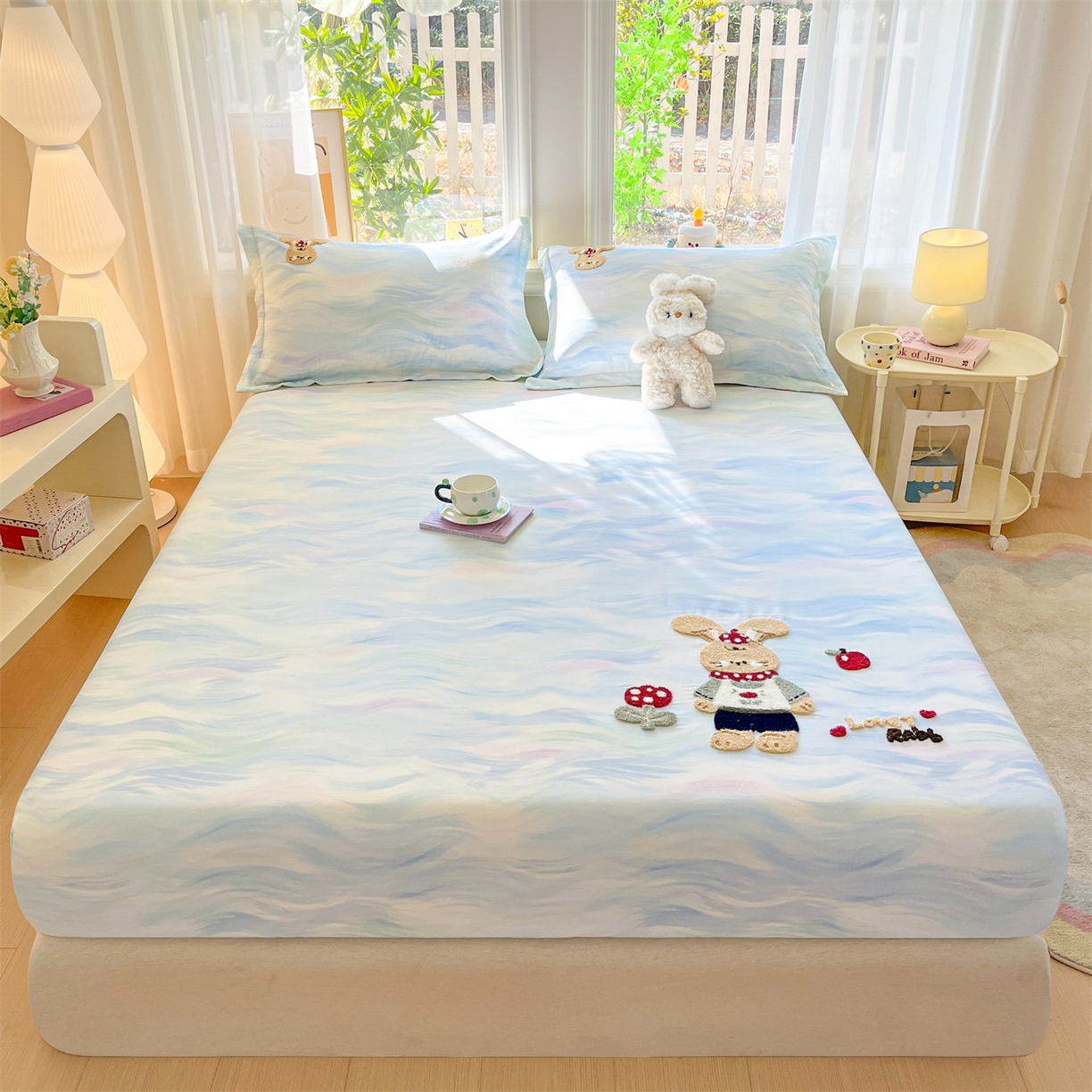 91家纺网 家纺一手货源 找家纺 （总）笙意家纺 2026新款50S全棉纯棉毛巾绣单品床笠床笠单件