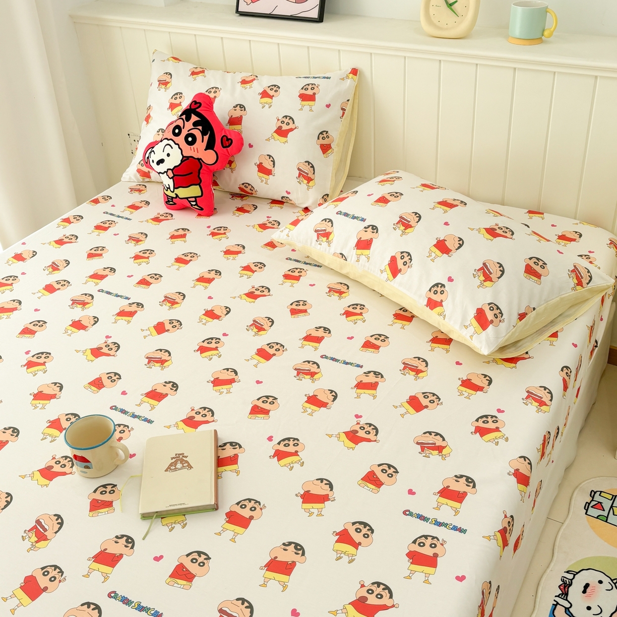 91家纺网 家纺一手货源 找家纺 孩子王家纺 2026新款卡通全棉纯棉正版授权小版蜡笔小新系列单床笠床笠单件单品床笠-含防伪码 无厘头小新