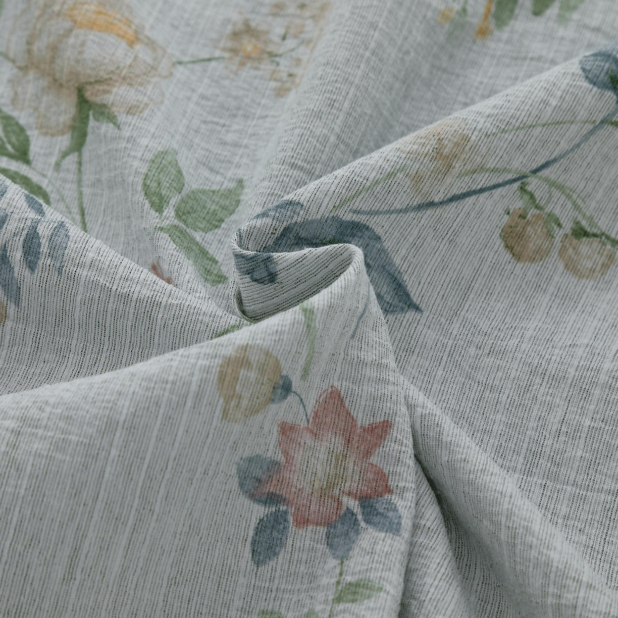 91家纺网 家纺一手货源 找家纺 恋之语 2026新款全棉花边色织水洗棉花边四件套 春日花蔓