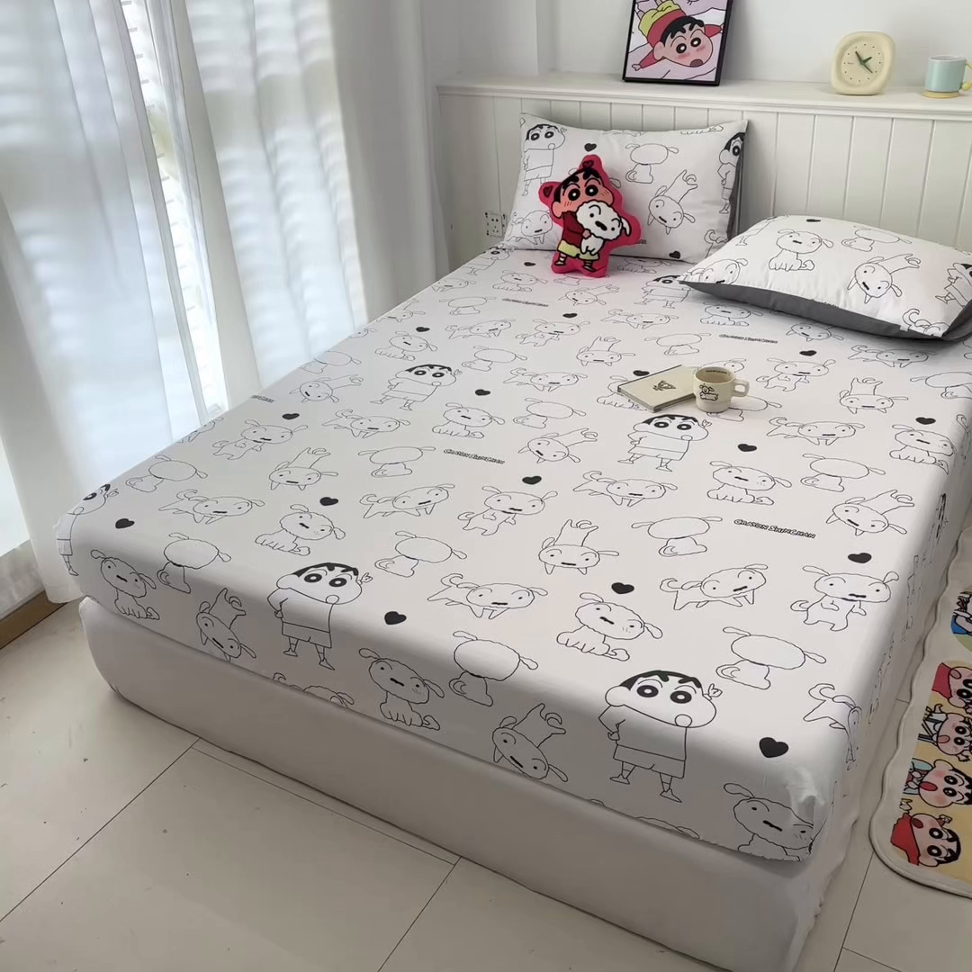 91家纺网 家纺一手货源 找家纺 孩子王家纺 2026新款卡通全棉纯棉正版授权小版蜡笔小新系列单床笠床笠单件单品床笠-含防伪码 快乐小新